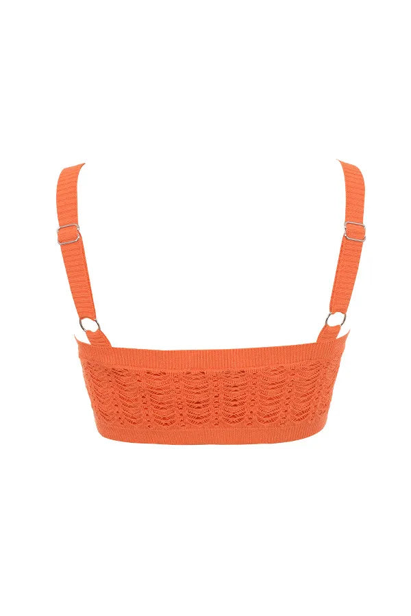 Mistress Rocks Tangerine Dainty Knit Bralette - SALE