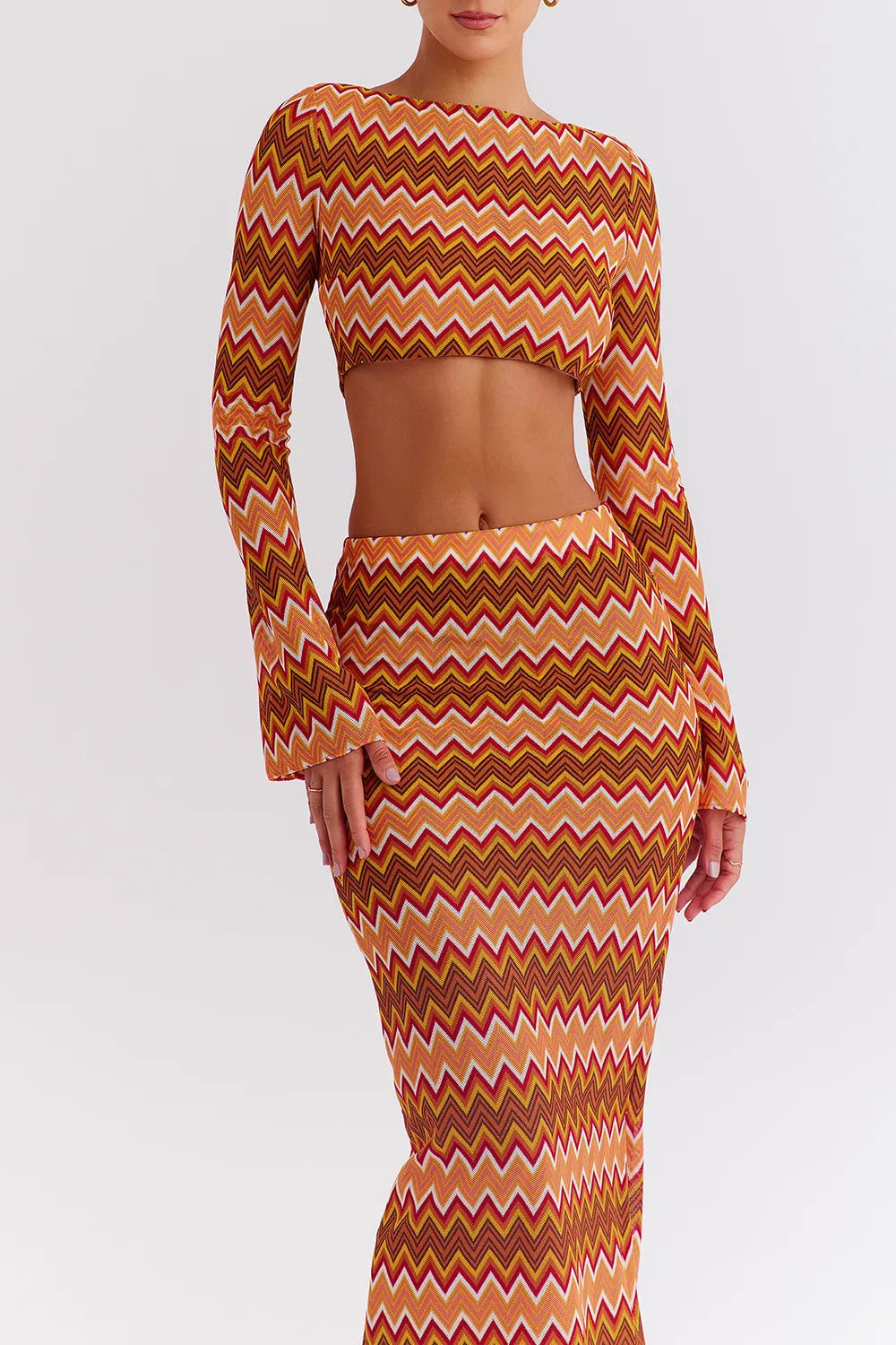 Mistress Rocks Multicolour Knit Open Back Top - SALE