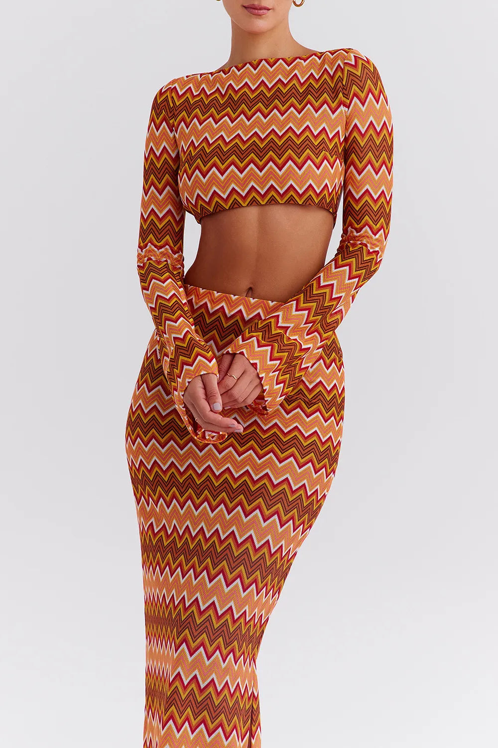 Mistress Rocks Multicolour Knit Open Back Top - SALE