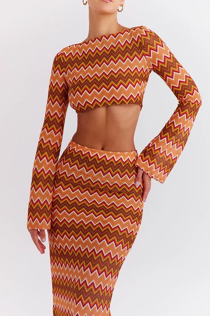 Mistress Rocks Multicolour Knit Open Back Top - SALE