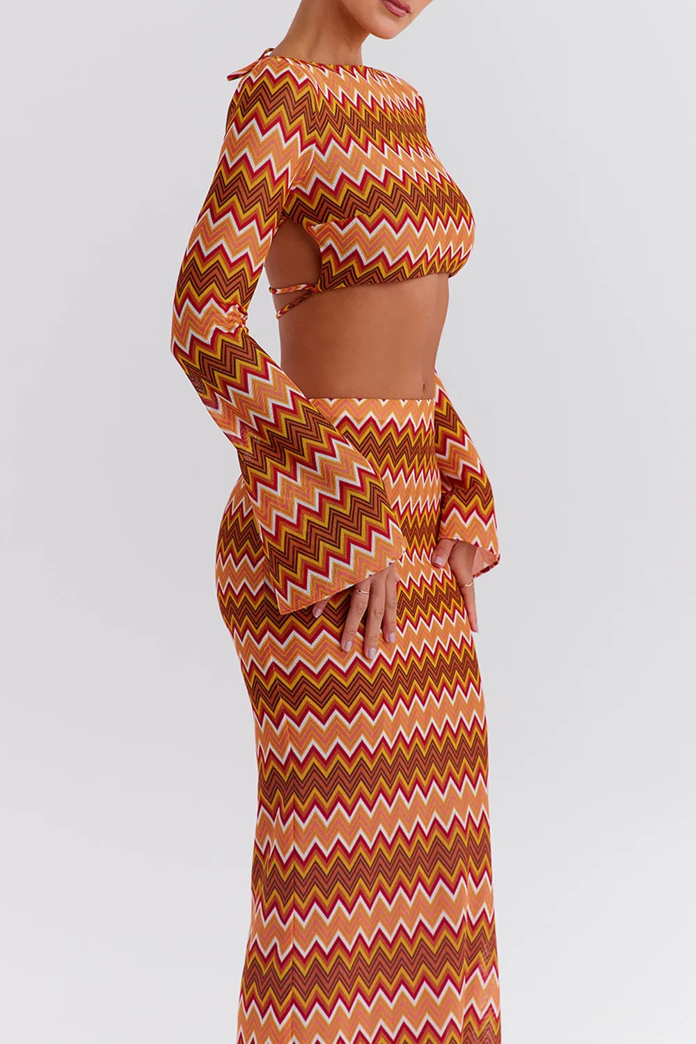 Mistress Rocks Multicolour Knit Open Back Top - SALE