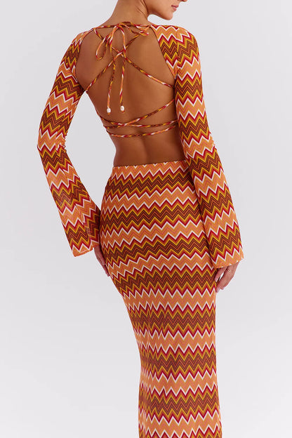 Mistress Rocks Multicolour Knit Open Back Top - SALE