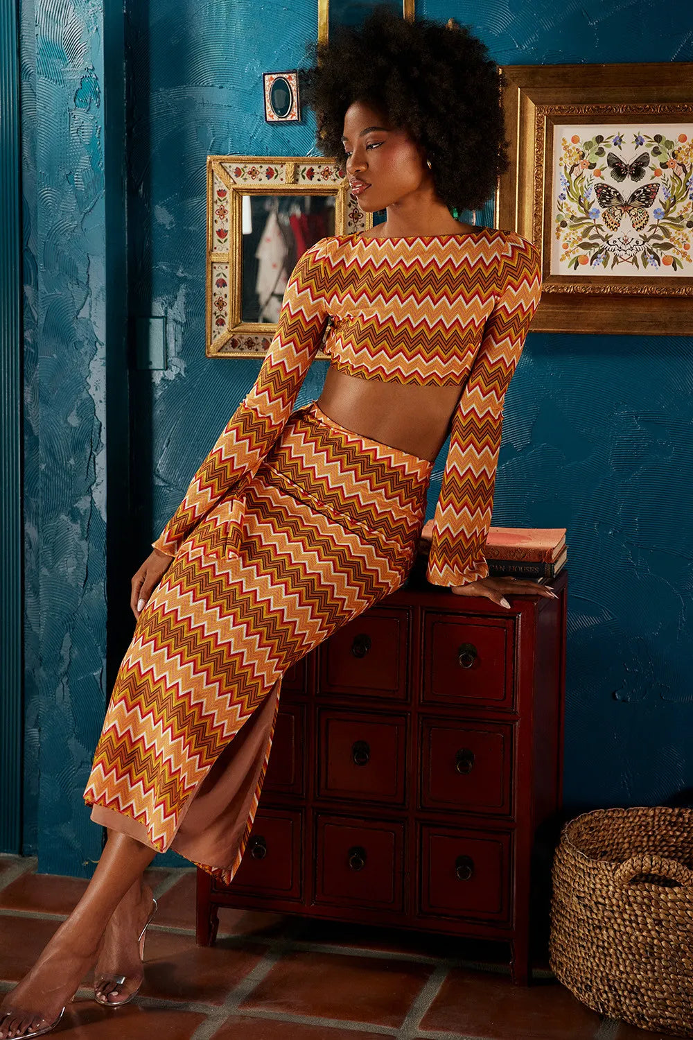 Mistress Rocks Multicolour Knit Open Back Top - SALE
