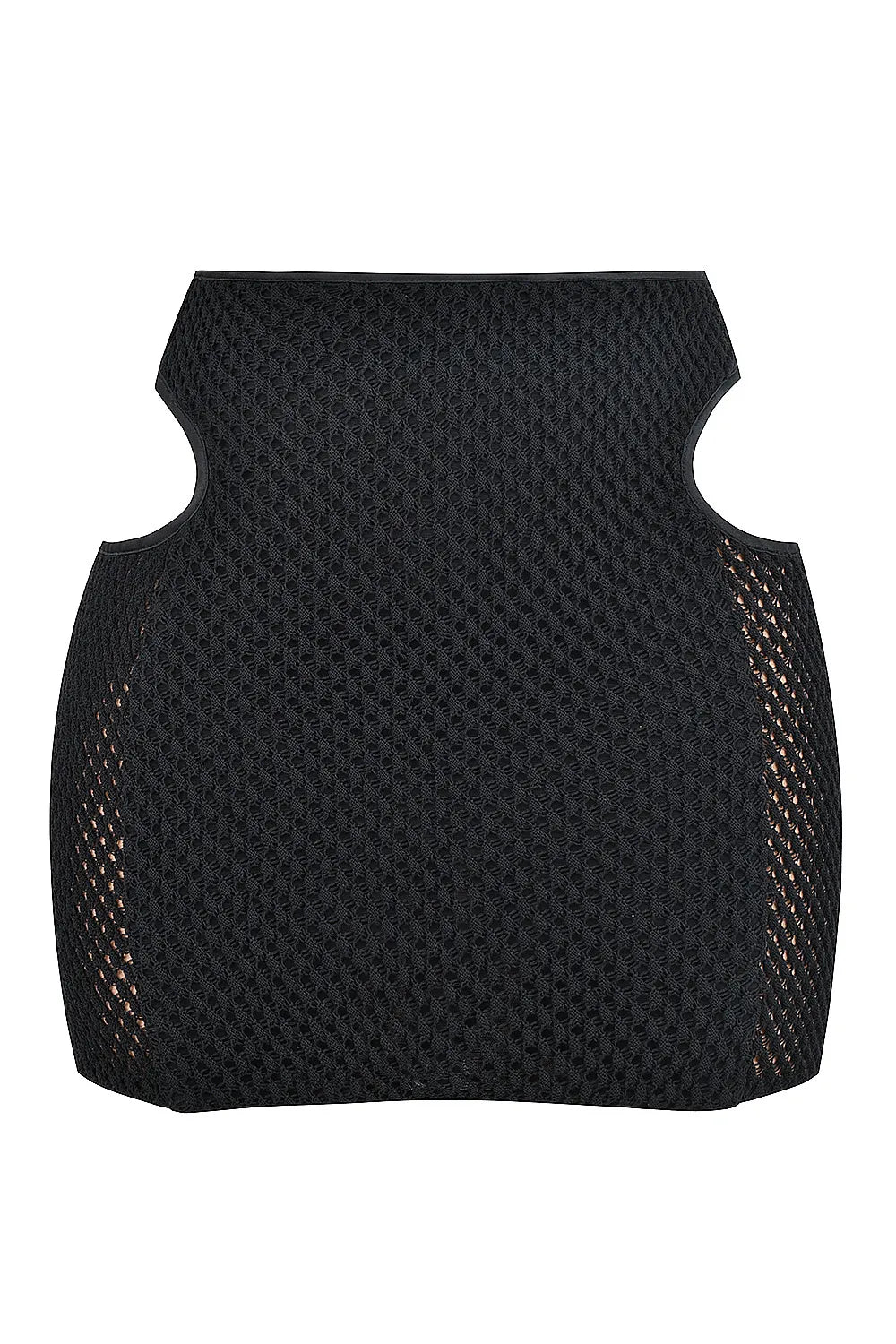 Mistress Rocks Black Knit Cutout Mini Skirt - SALE