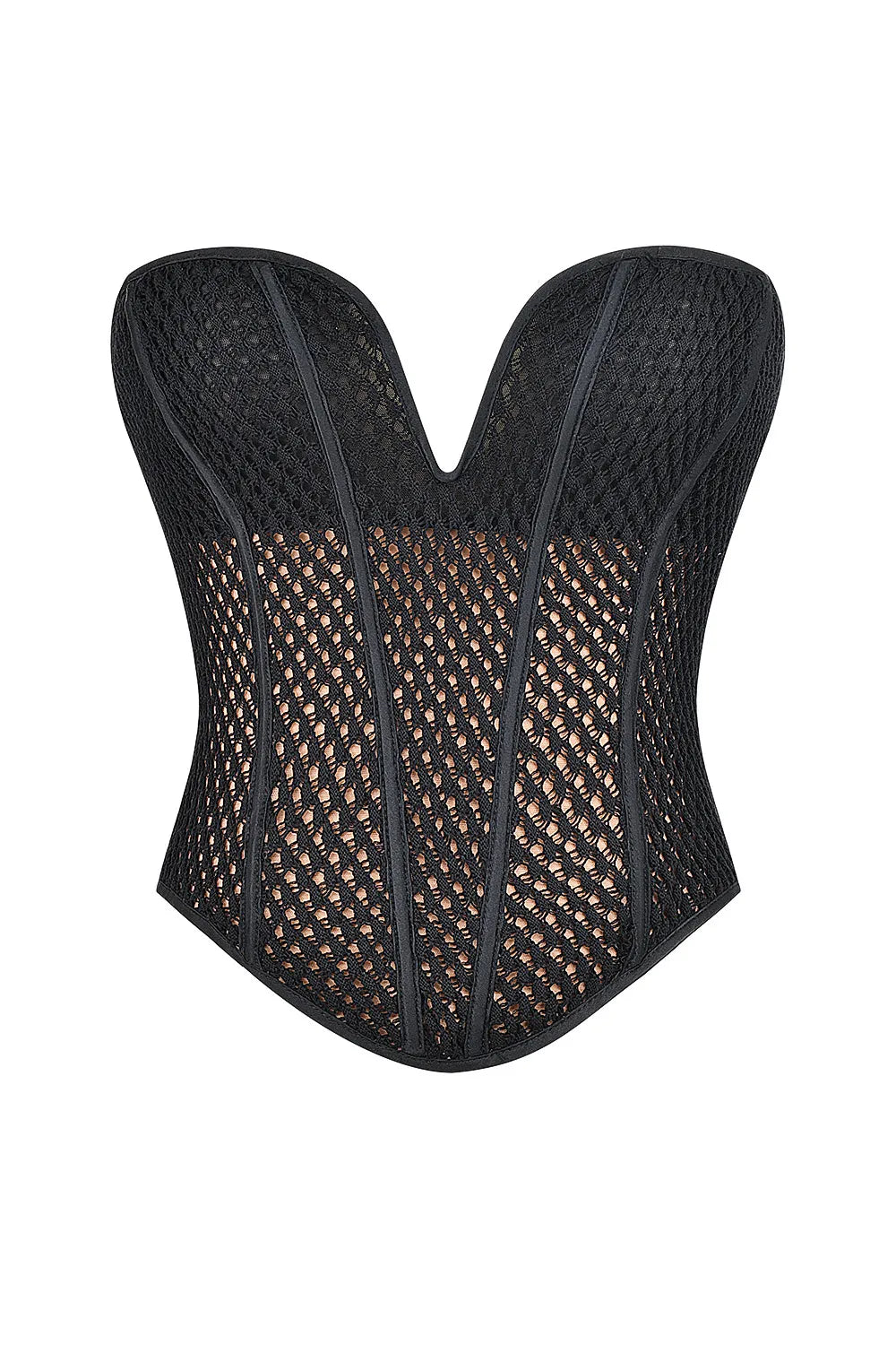 Mistress Rocks Black Knit Strapless Corset - SALE
