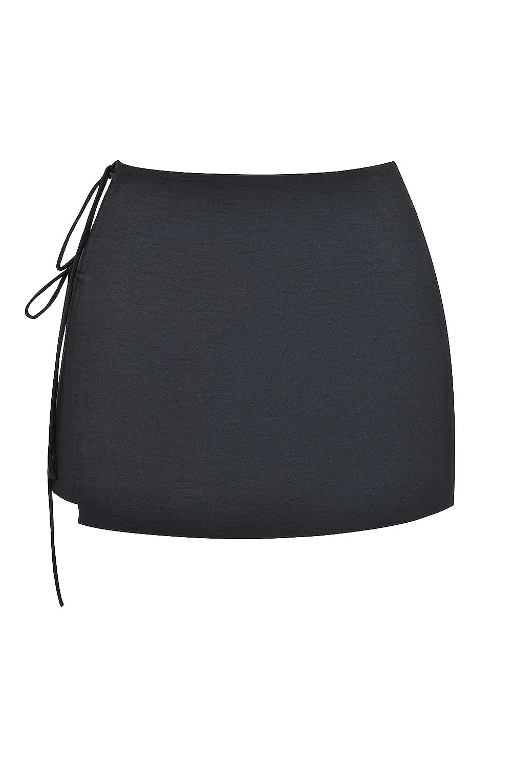 Mistress Rocks Black Wrap Tie Mini Skirt - SALE