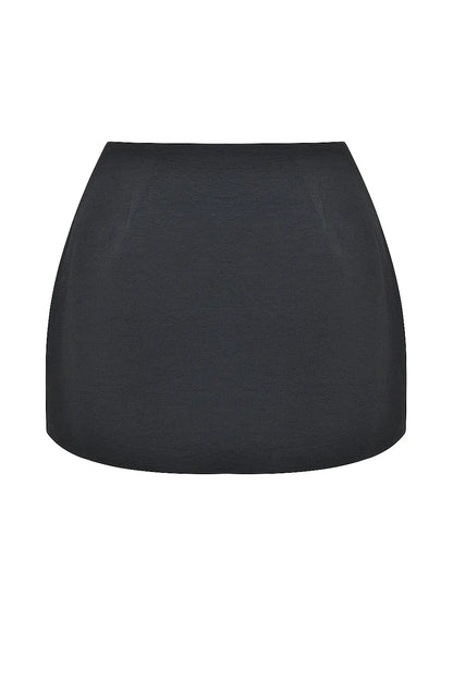 Mistress Rocks Black Wrap Tie Mini Skirt - SALE