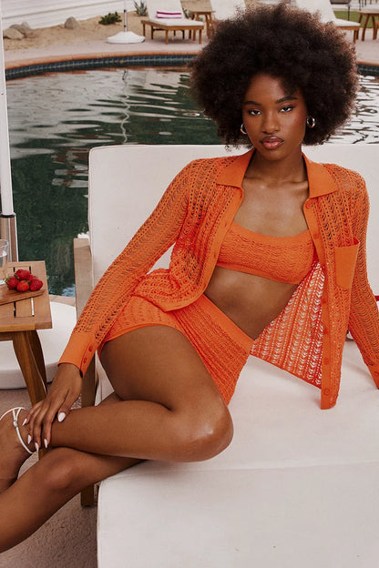 Mistress Rocks Tangerine Dainty Knit Bralette - SALE