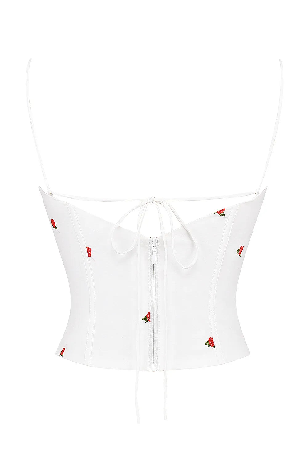 Mistress Rocks Cloud Rose Embroidered Corset - SALE