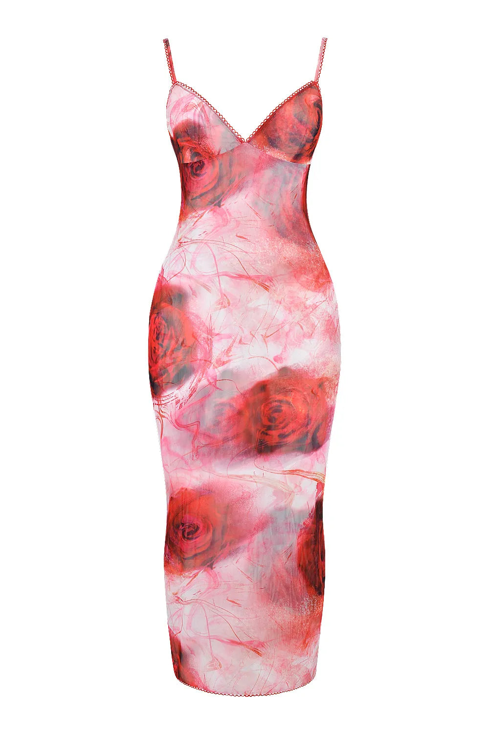 Mistress Rocks Rose Print Midi Dress - SALE