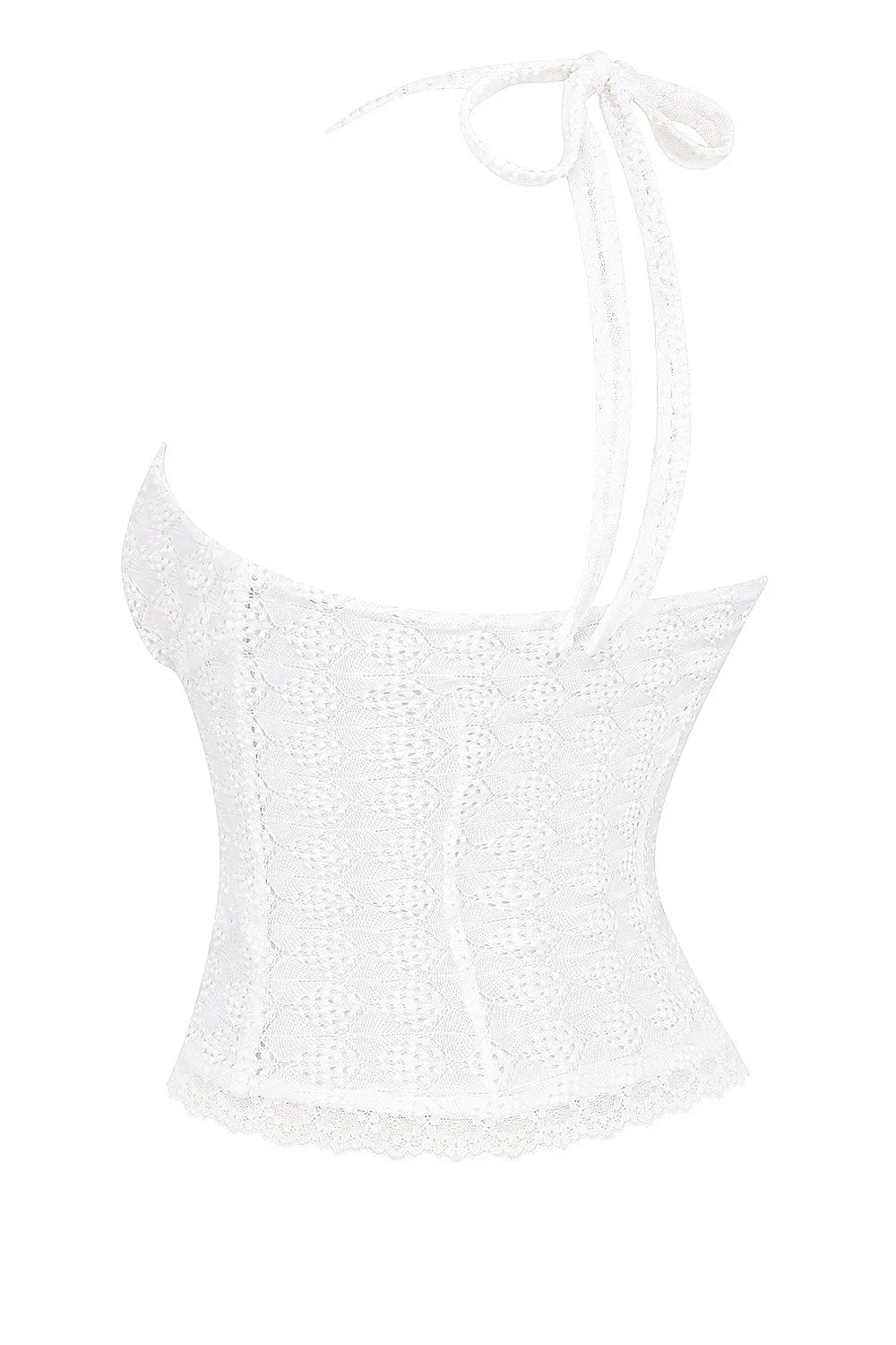 Mistress Rocks White Knit Plunge Halter Top - SALE