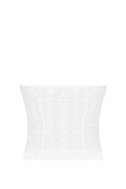Mistress Rocks White Knit Plunge Halter Top - SALE