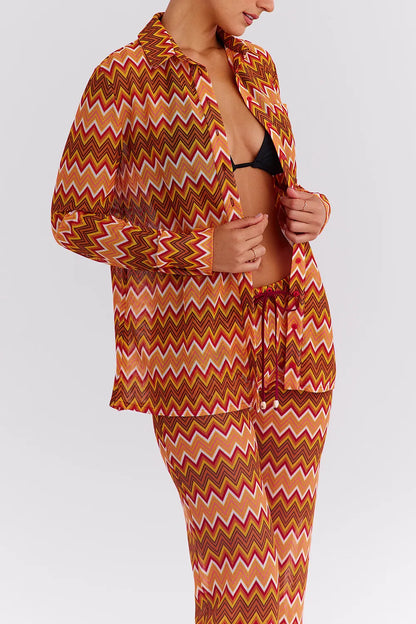 Mistress Rocks Multicolour Knit Oversized Shirt - SALE