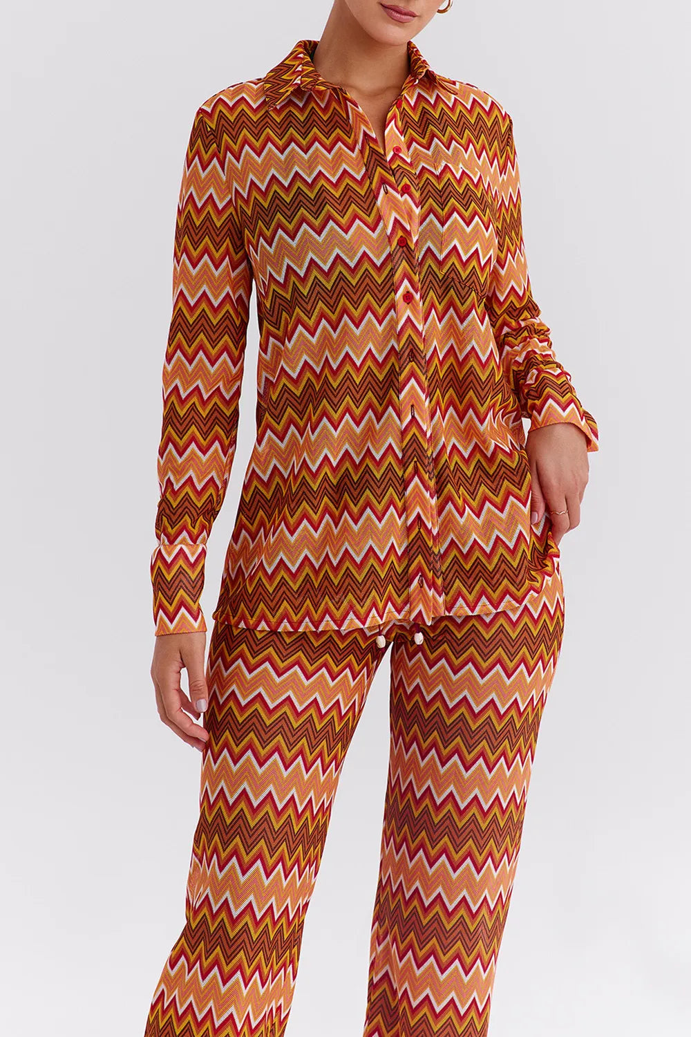 Mistress Rocks Multicolour Knit Oversized Shirt - SALE