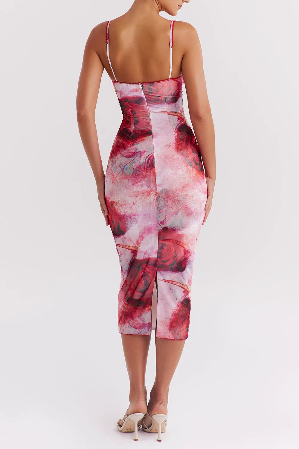 Mistress Rocks Rose Print Midi Dress - SALE