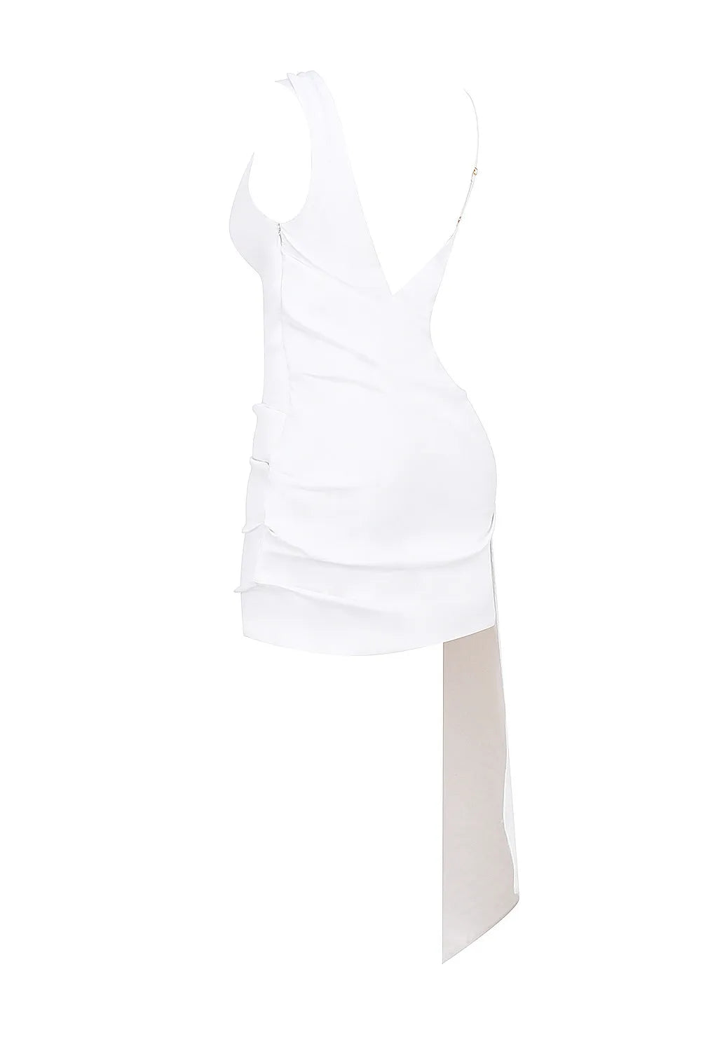 Mistress Rocks White Plunge Draped Mini Dress - SALE