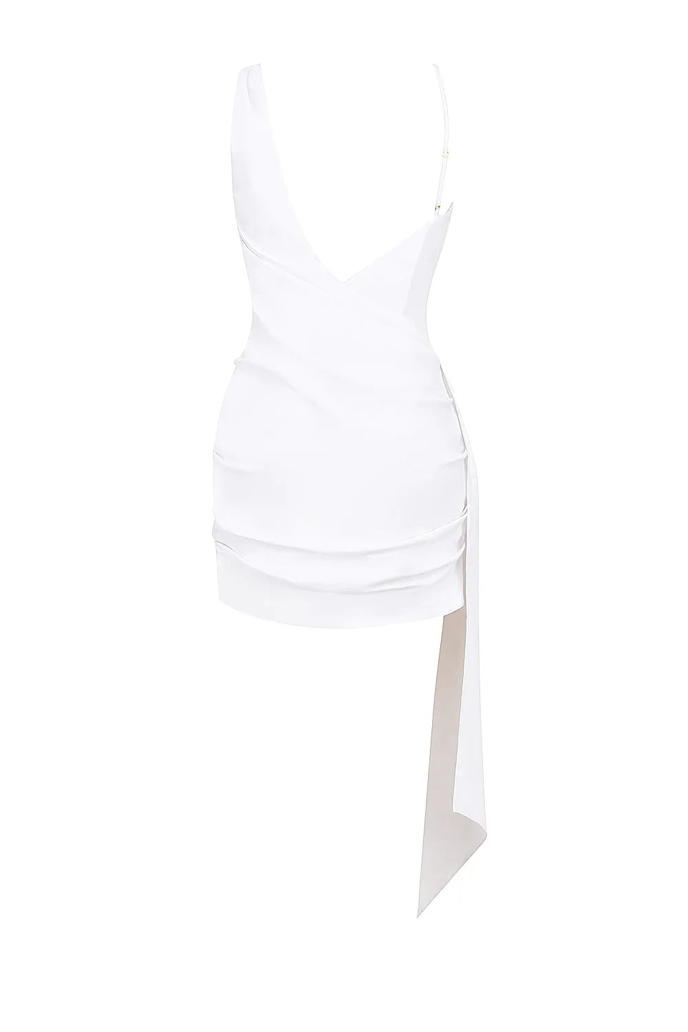 Mistress Rocks White Plunge Draped Mini Dress - SALE