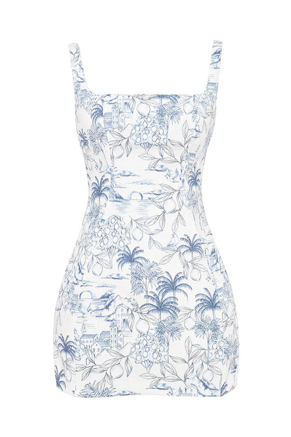 Mistress Rocks White Garden Print Mini Dress - SALE