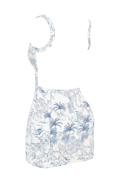 Mistress Rocks White Garden Print Mini Dress - SALE