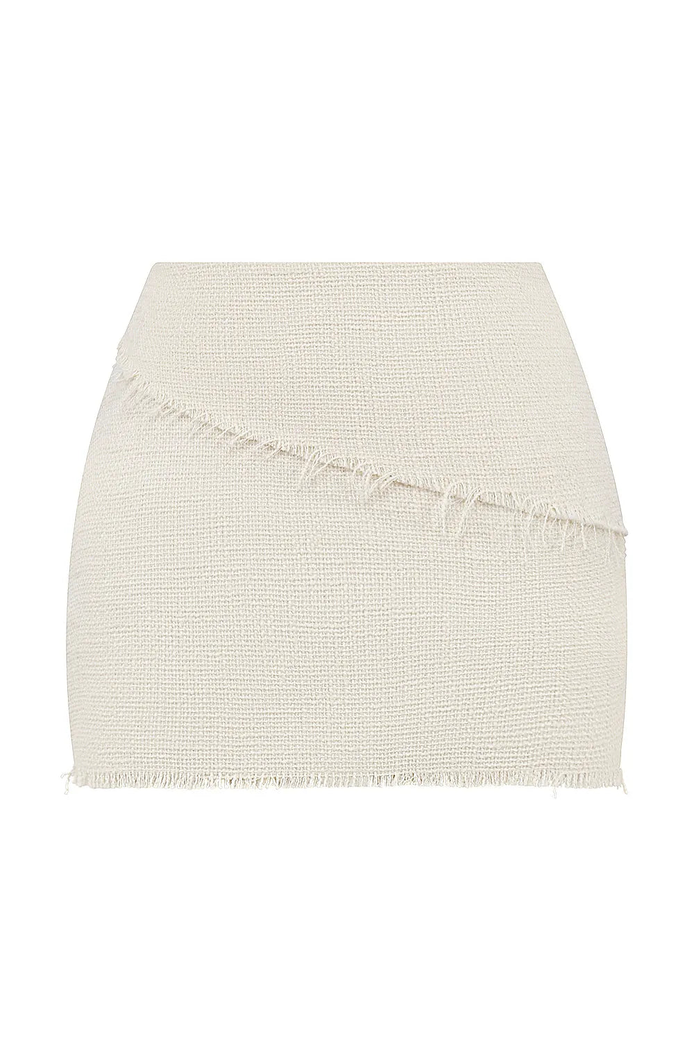 Mistress Rocks Taupe Frayed Tweed Mini Skirt - SALE