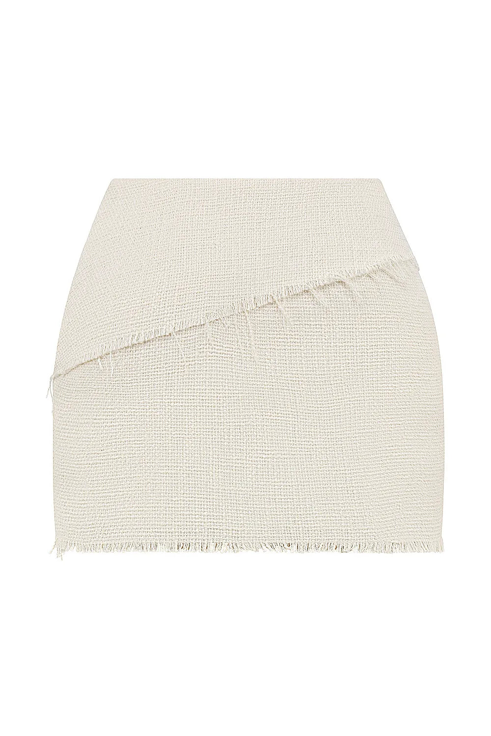 Mistress Rocks Taupe Frayed Tweed Mini Skirt - SALE