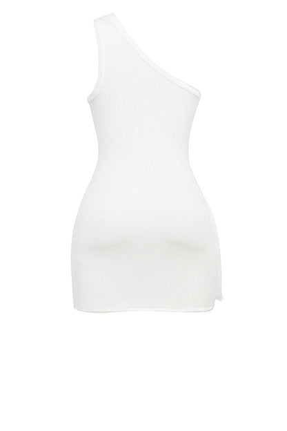 Mistress Rocks White Ruffle Asymmetric Mini Dress - SALE