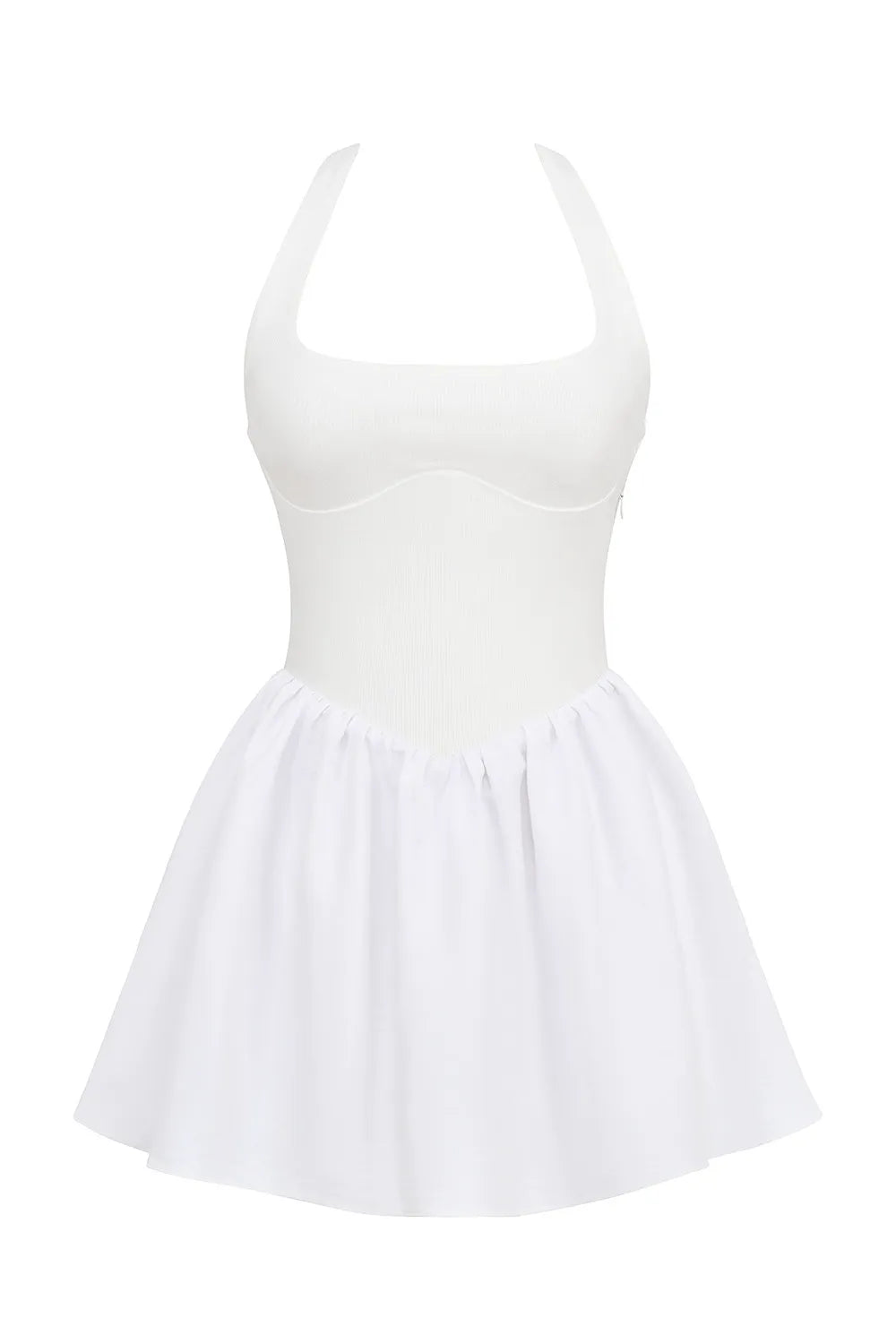 Mistress Rocks White Halter Mini Dress - SALE