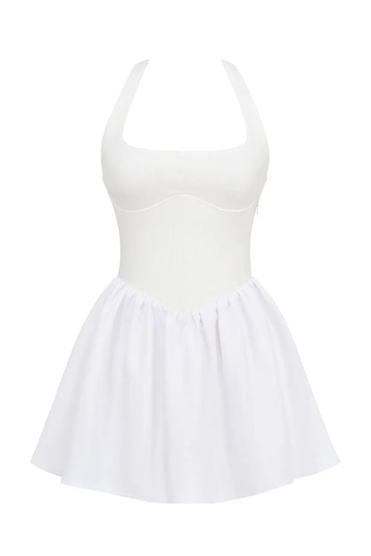 Mistress Rocks White Halter Mini Dress - SALE