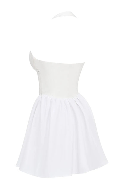 Mistress Rocks White Halter Mini Dress - SALE