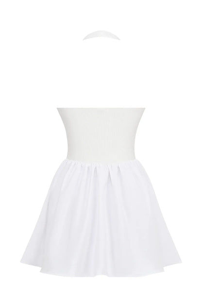 Mistress Rocks White Halter Mini Dress - SALE
