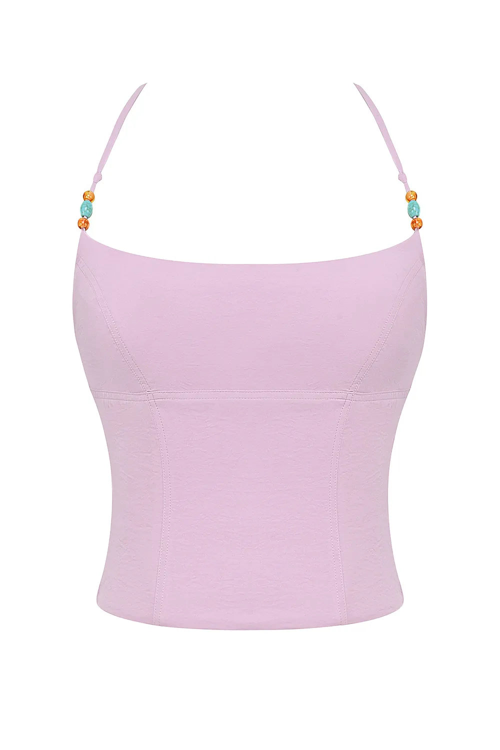 Mistress Rocks Orchid Beaded Halter Top - SALE