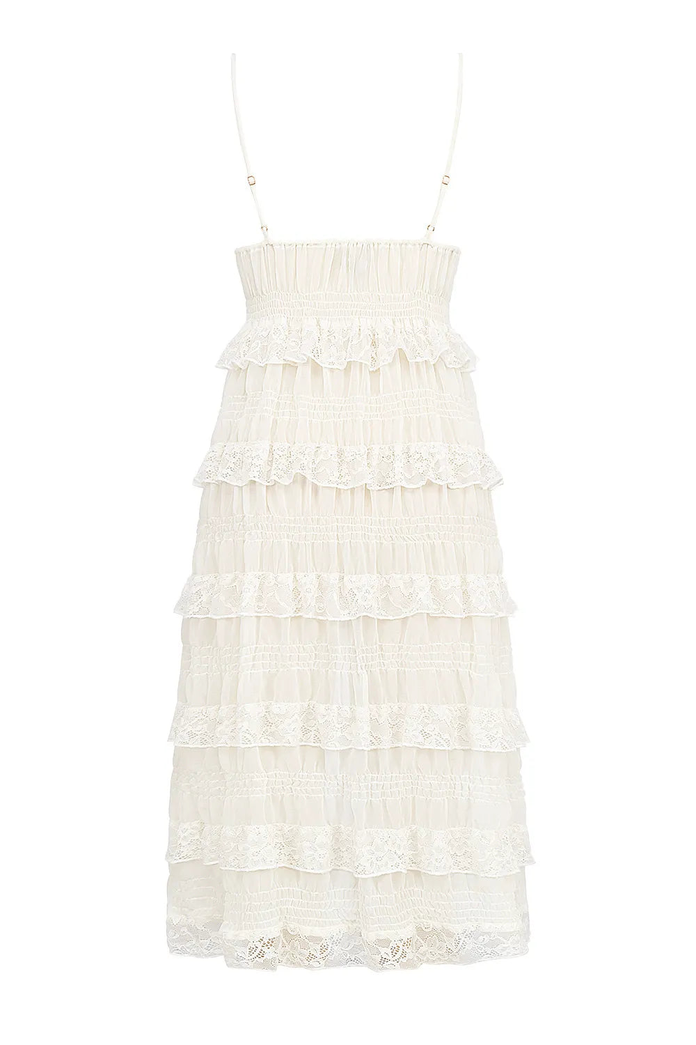 Mistress Rocks White Lace Frilled Longline Top - SALE