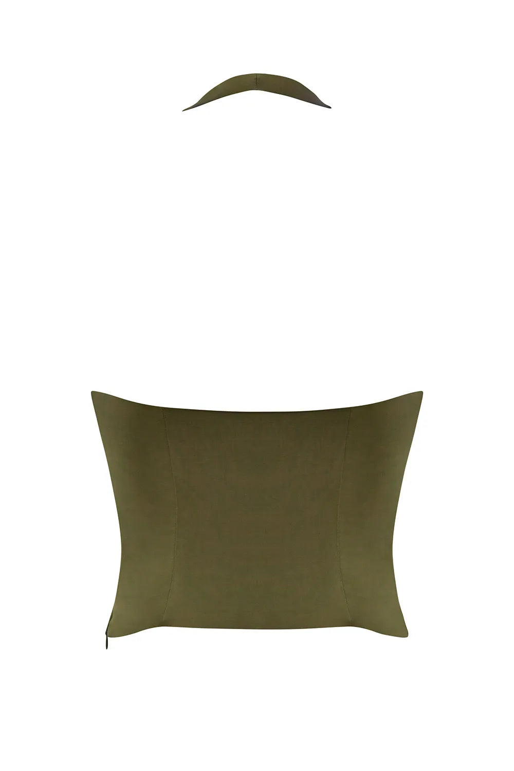 Mistress Rocks Olive Open Front Halter Top - SALE