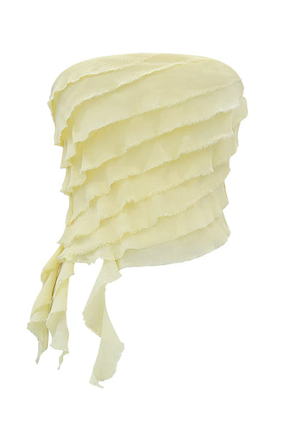 Mistress Rocks Vanilla Strapless Ruffle Top - SALE