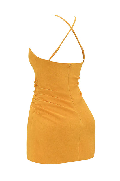 Mistress Rocks Orange Halter Mini Dress - SALE