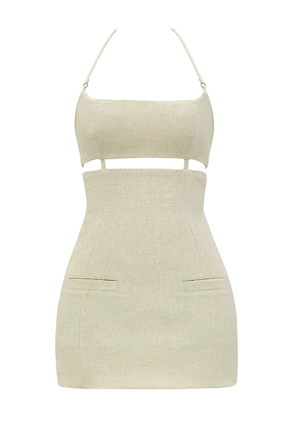 Mistress Rocks Butterscotch Cutout Halter Mini Dress - SALE