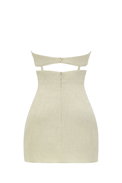 Mistress Rocks Butterscotch Cutout Halter Mini Dress - SALE