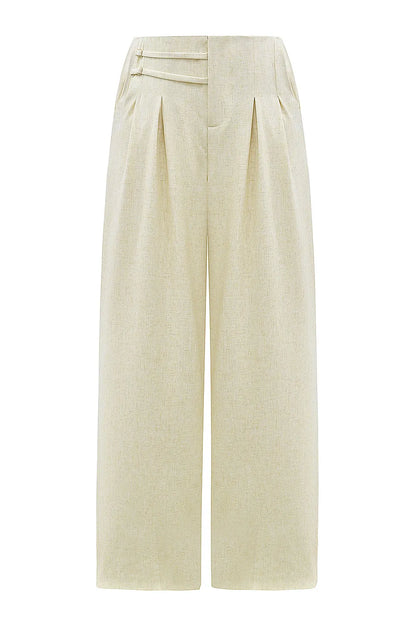 Mistress Rocks Butterscotch Pleated Trousers - SALE