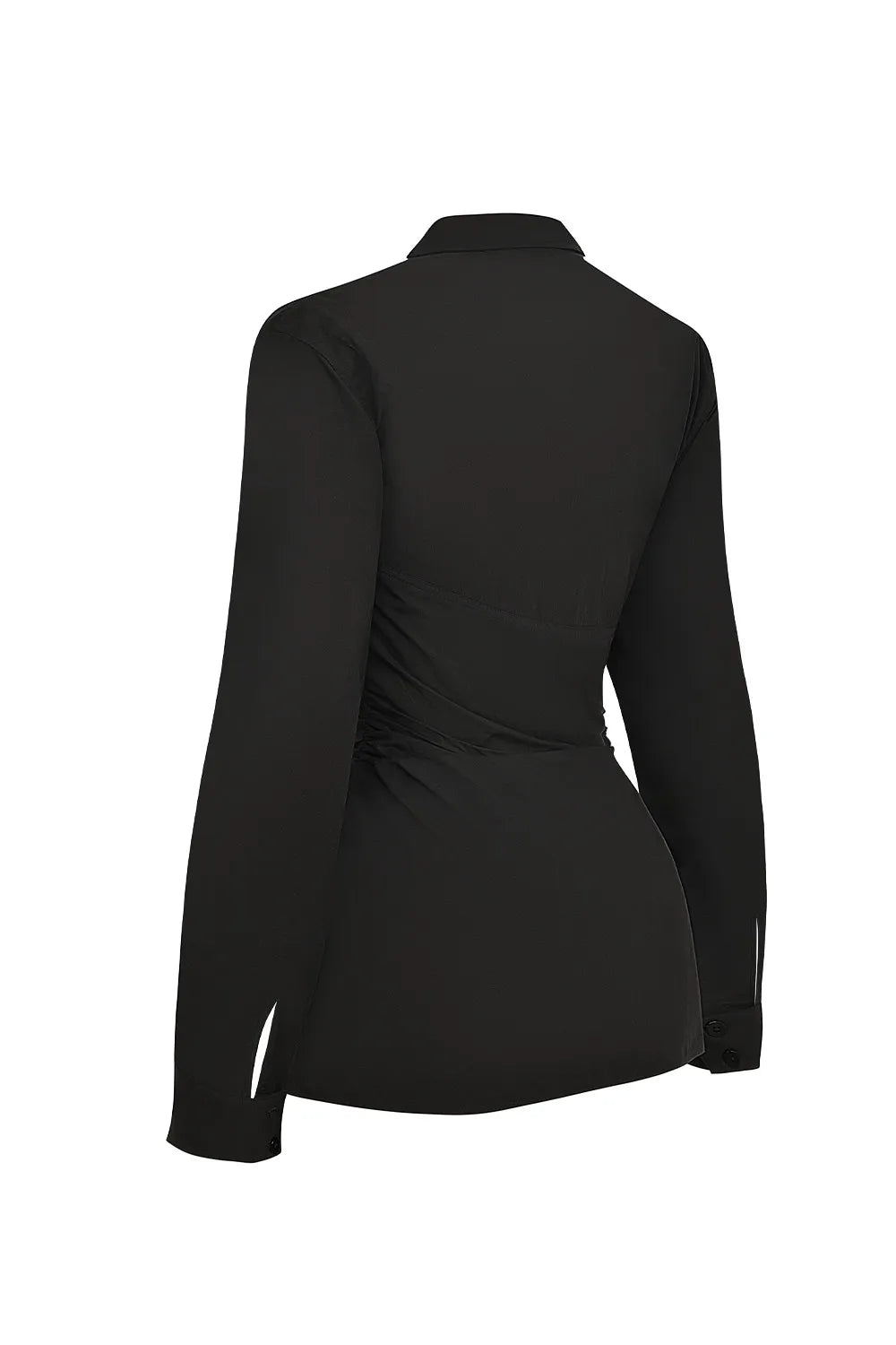 Mistress Rocks Black Cotton Cutout Shirt dress - SALE