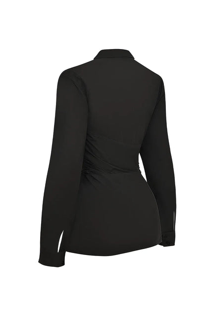 Mistress Rocks Black Cotton Cutout Shirt dress - SALE