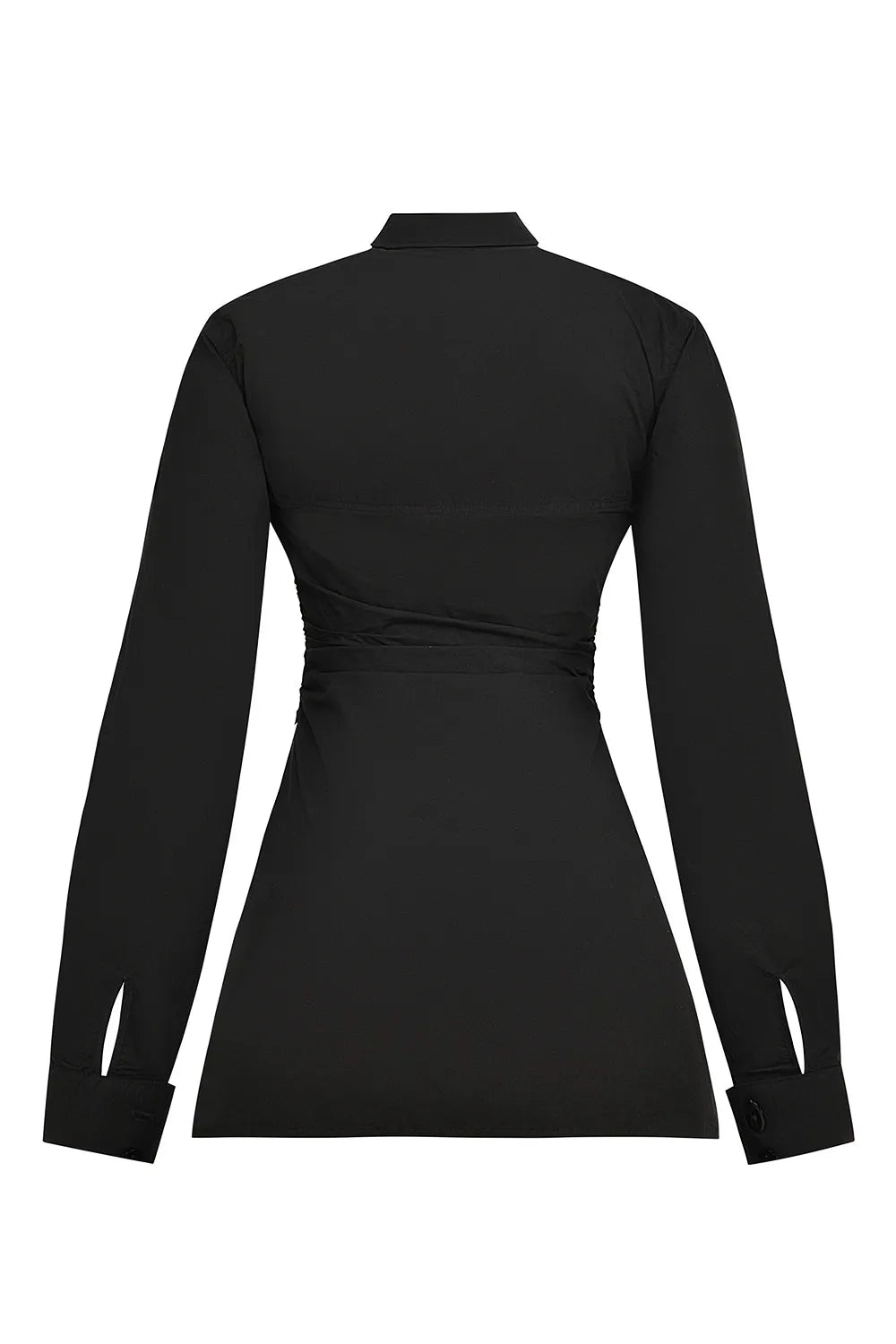 Mistress Rocks Black Cotton Cutout Shirt dress - SALE