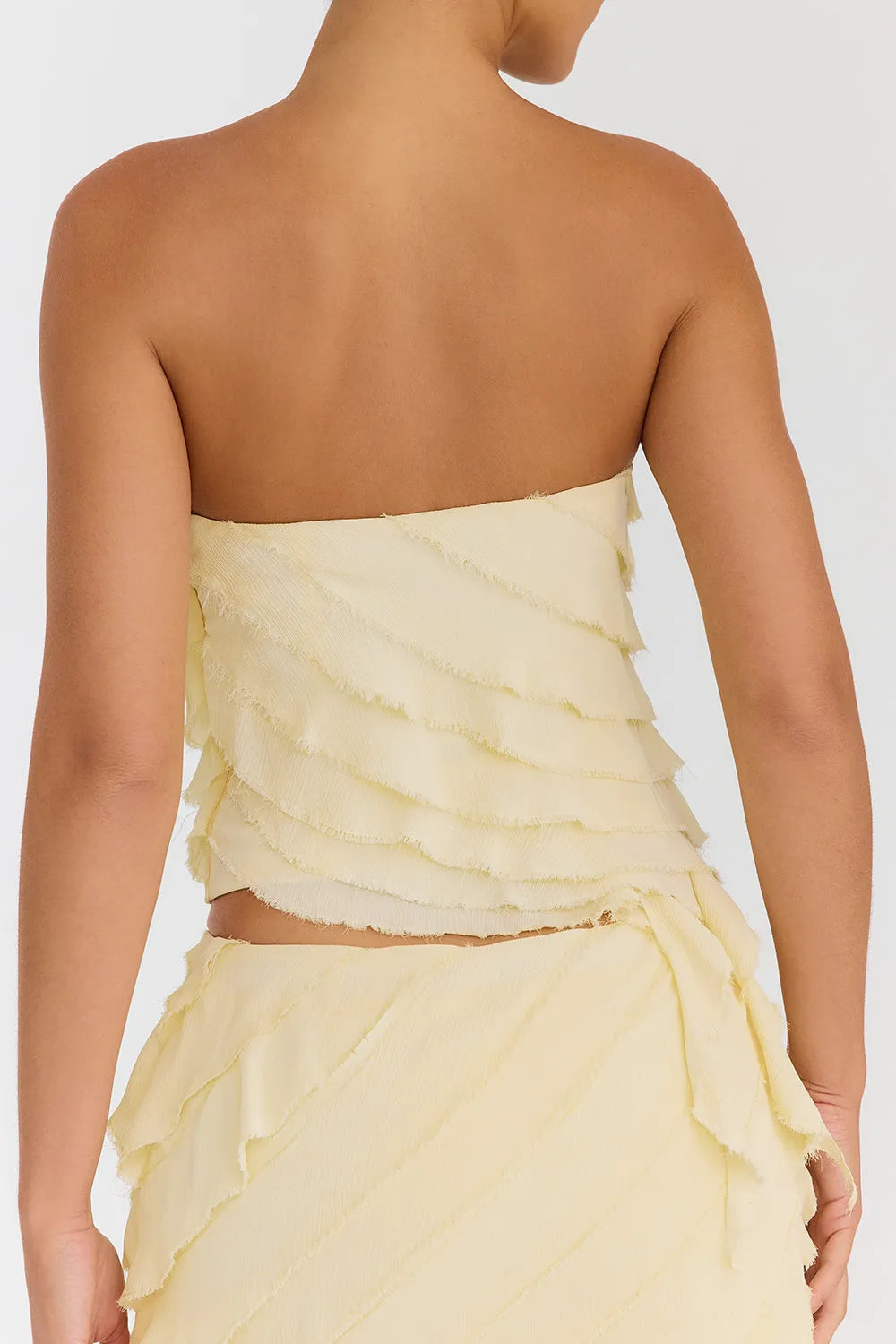 Mistress Rocks Vanilla Strapless Ruffle Top - SALE