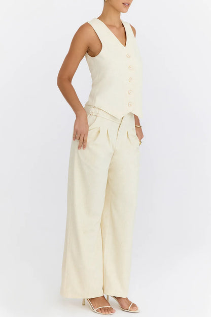 Mistress Rocks Butterscotch Pleated Trousers - SALE