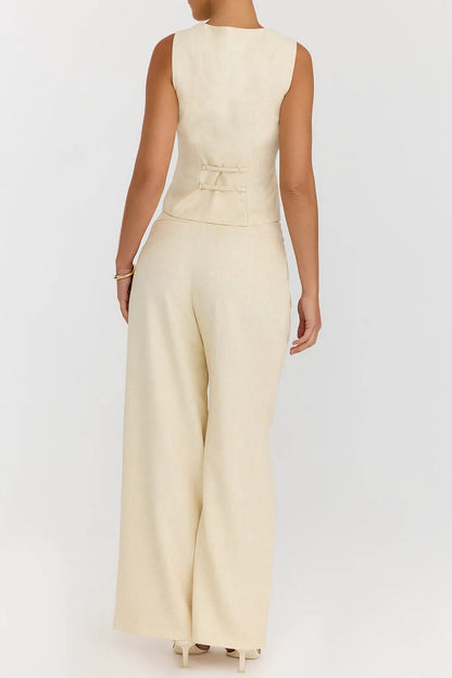 Mistress Rocks Butterscotch Pleated Trousers - SALE