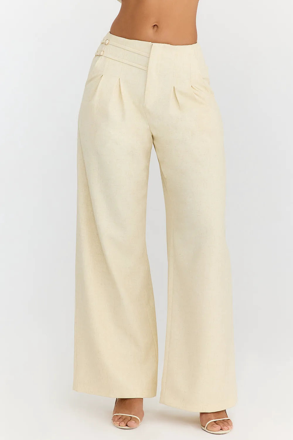 Mistress Rocks Butterscotch Pleated Trousers - SALE