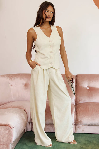 Mistress Rocks Butterscotch Pleated Trousers - SALE