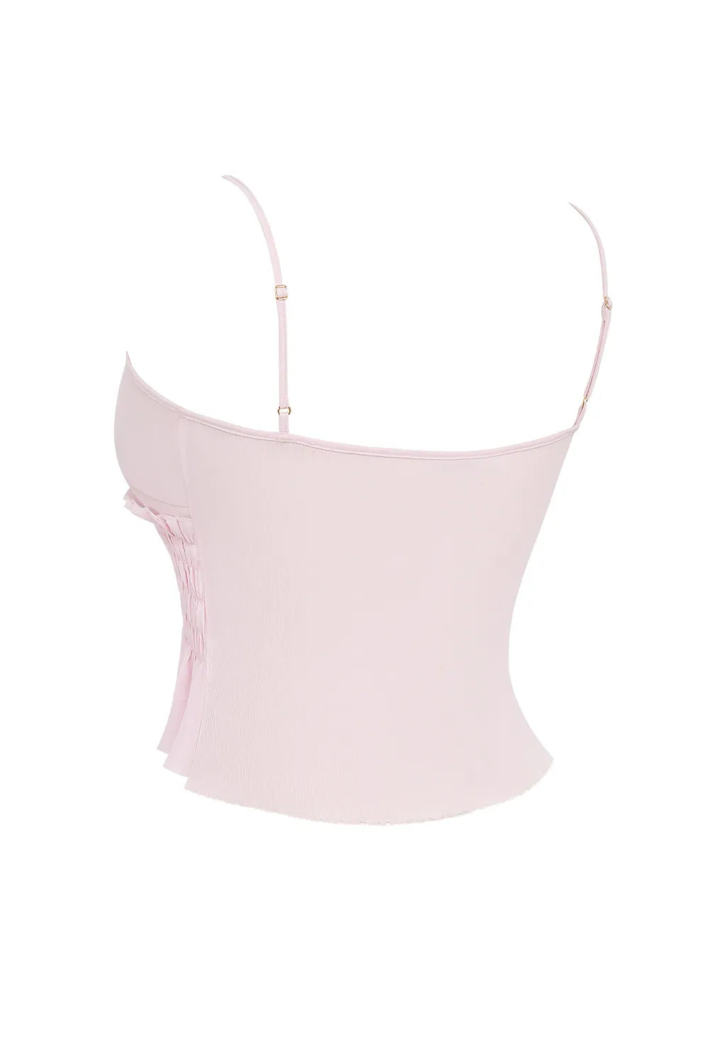 Mistress Rocks Pink Icing Shirred Ruffle Cami Top - SALE
