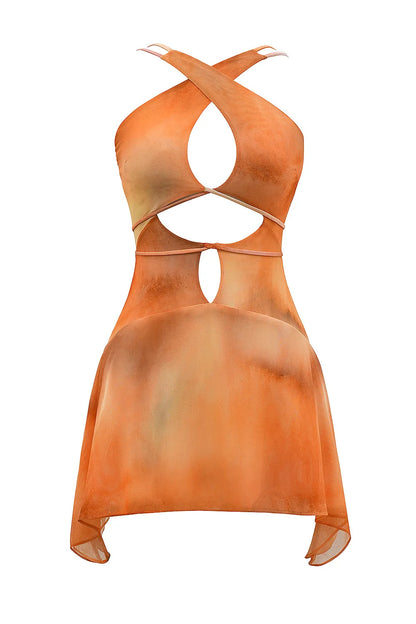 Mistress Rocks Orange Ombre Cutout Mini Dress - SALE