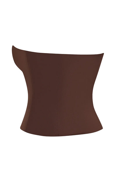 Mistress Rocks Cocoa Strapless Top - SALE