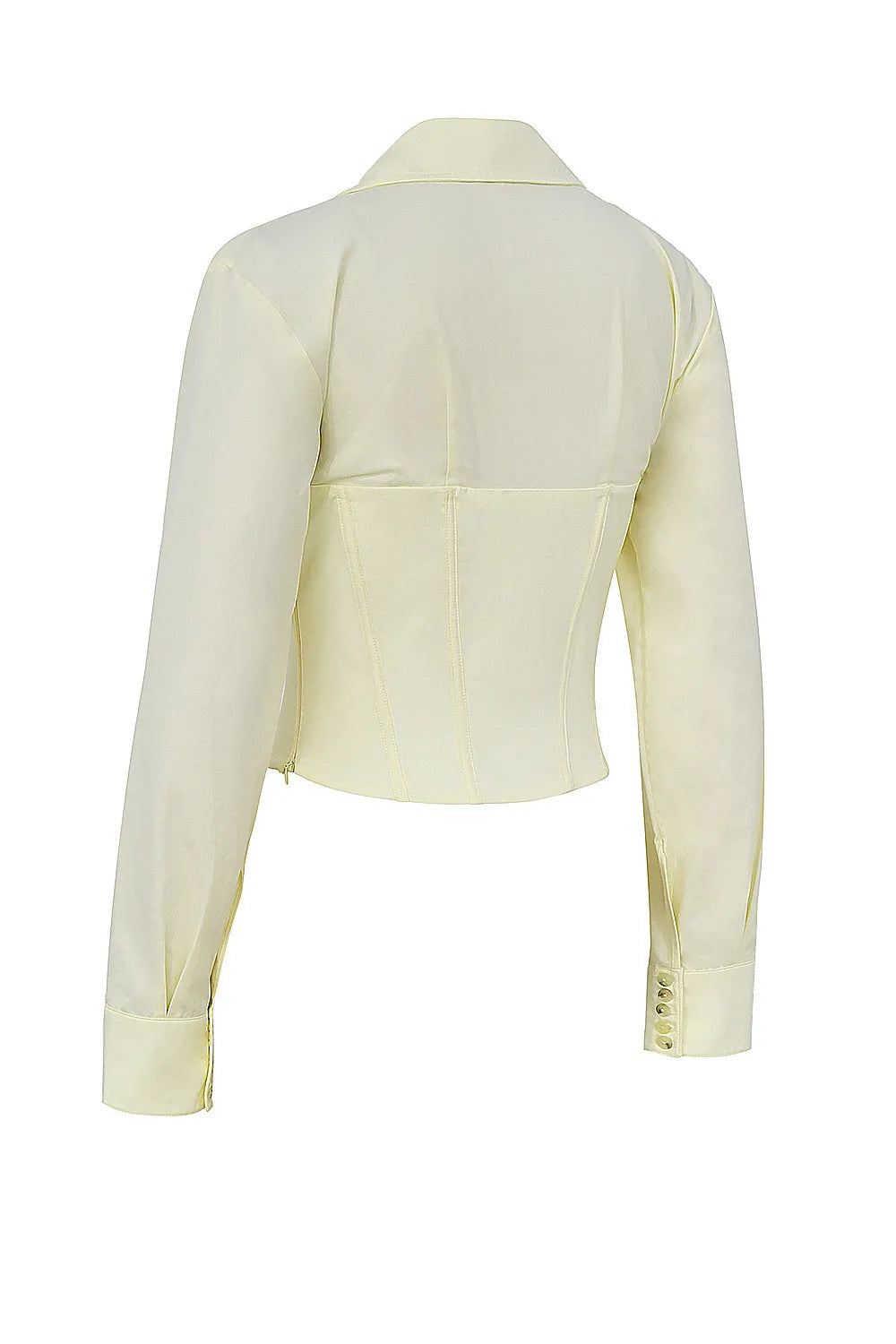 Mistress Rocks Vanilla Plunge Corset Shirt - SALE